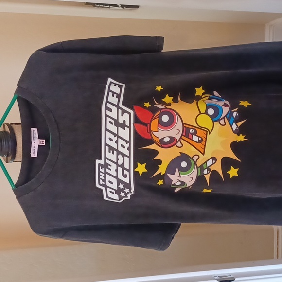 DOLLSKILL 2x oversized faded black short sleeves tshirt POWDERPUFF GIRLS - Picture 9 of 10